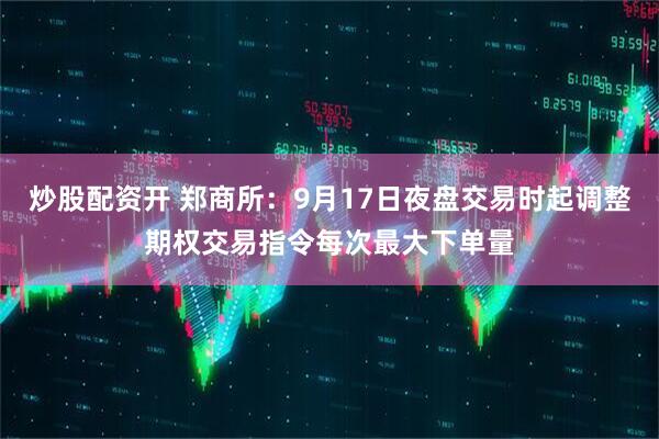 炒股配资开 郑商所：9月17日夜盘交易时起调整期权交易指令每次最大下单量