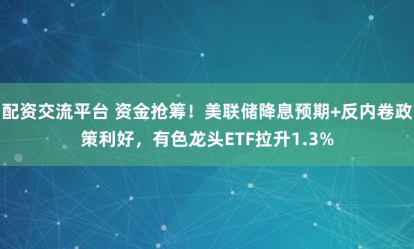 配资交流平台 资金抢筹！美联储降息预期+反内卷政策利好，有色龙头ETF拉升1.3%